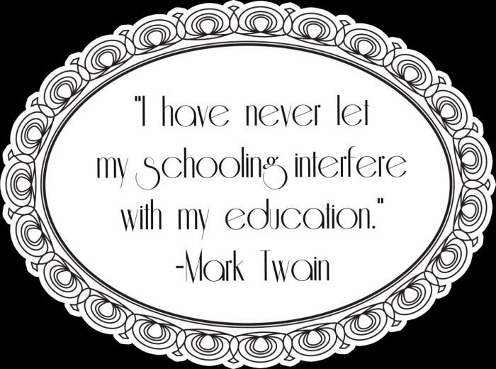 Mark Twin Education Quote