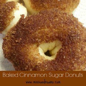 Baked Cinnamon Sugar Donuts |Mini Van Dreams