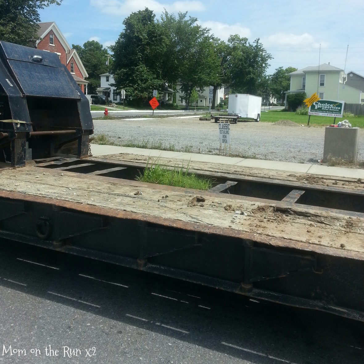 grass growing on truck