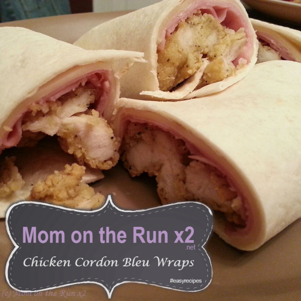 chicken cordon bleu wraps