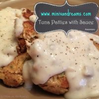 Tuna Patties with Mushroom Sauce via Mini Van Dreams