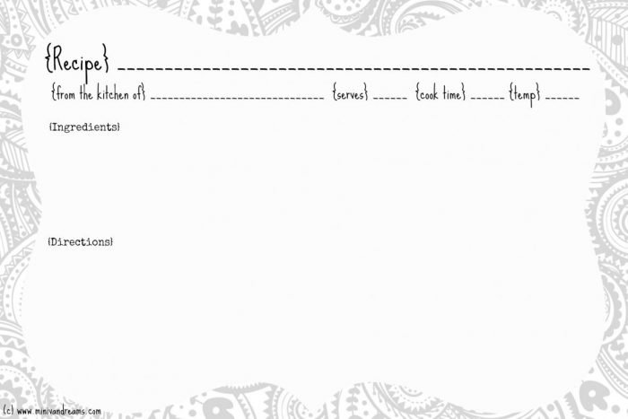 free printable 4 x 6 recipe cards via www.minivandreams.com