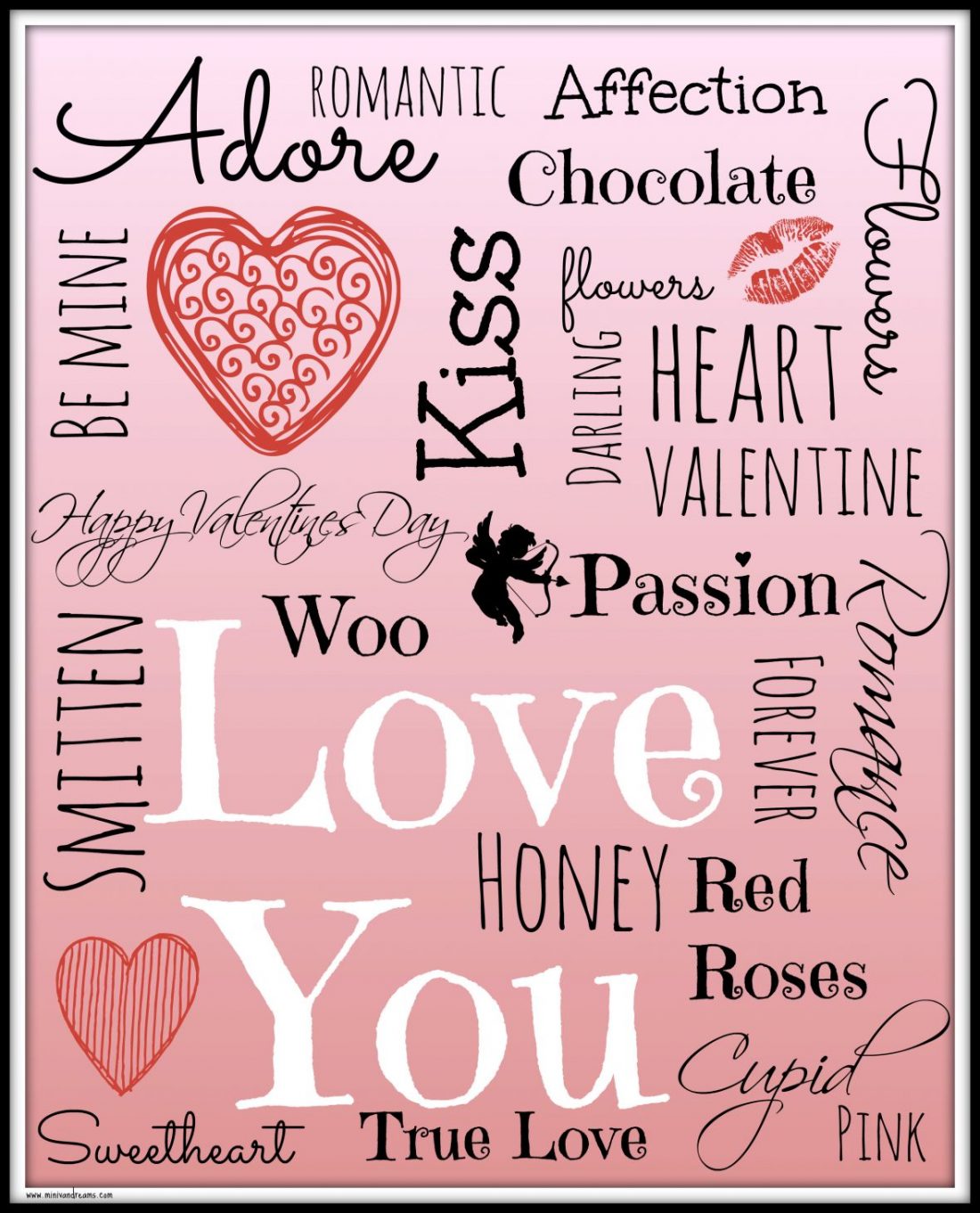 Valentine's Day Subway Art | Mini Van Dreams