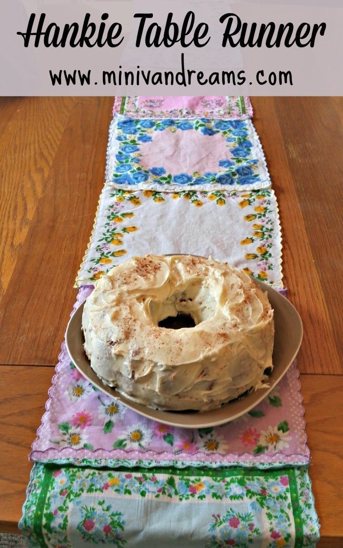 Hankie Table Runner via Mini Van Dreams
