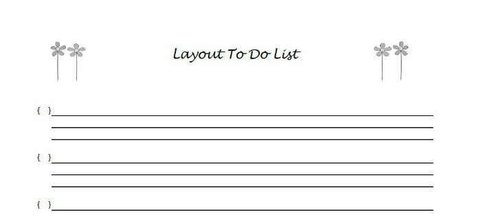 Scrapbook Layout To Do List | Mini Van Dreams