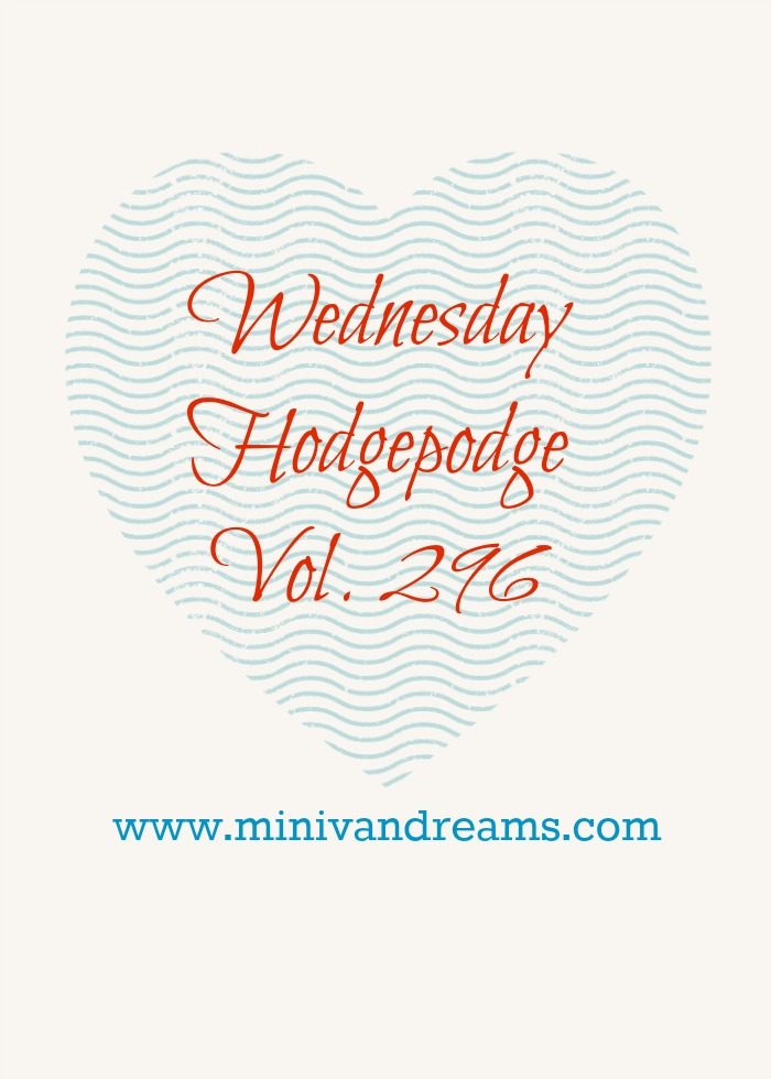 Wednesday Hodgepodge Vol. 296 | Mini Van Dreams