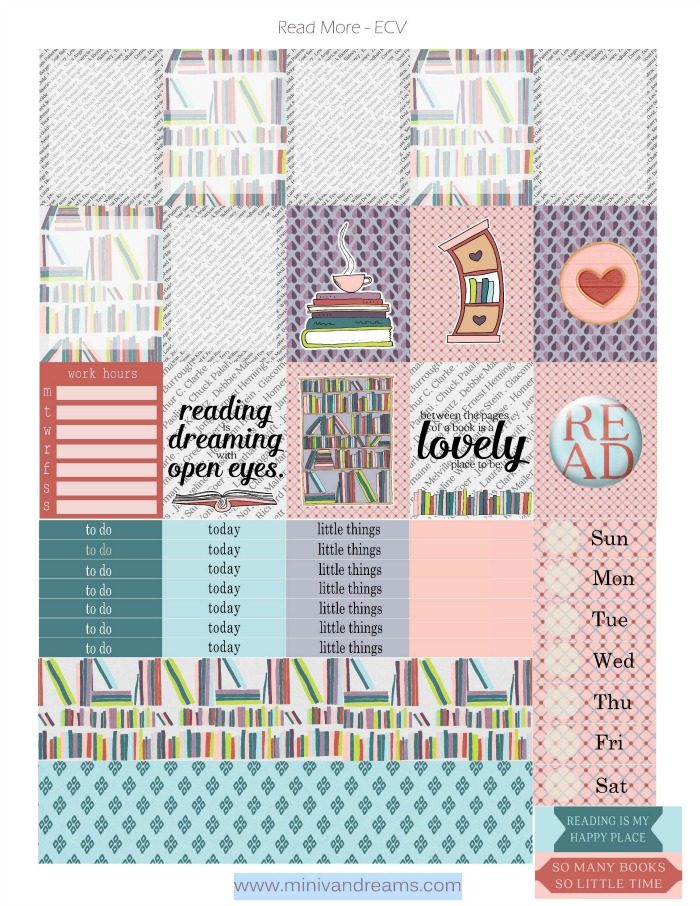 Free Printable Planner Stickers: Read More | Mini Van Dreams