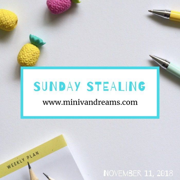 Sunday Stealing: November 11,. 2018 | Mini Van Dreams