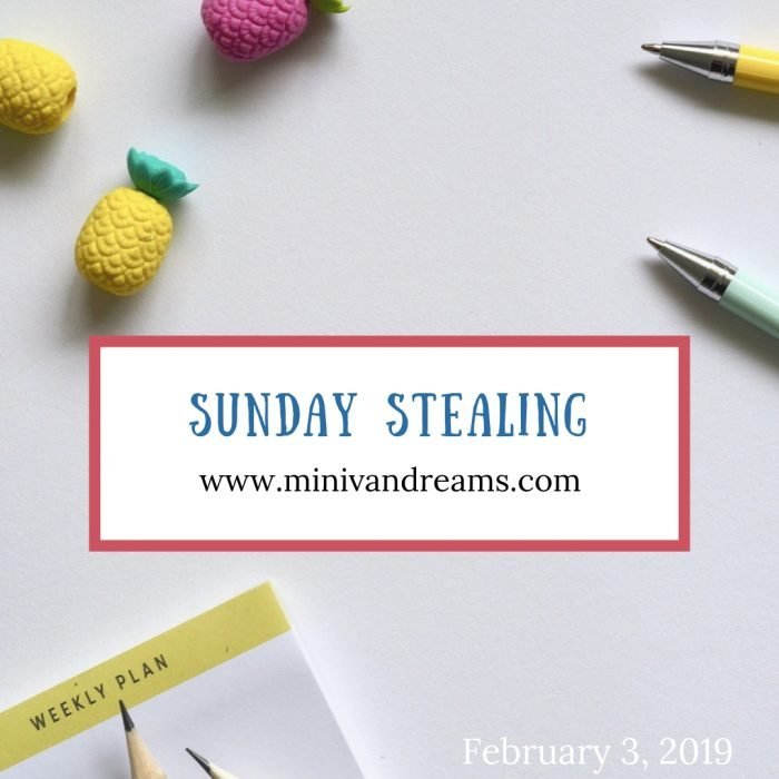 Sunday Stealing: February 3, 2019 | Mini Van Dreams