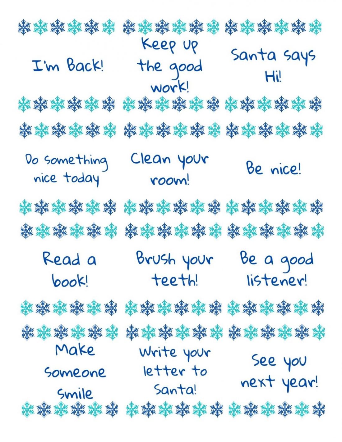 Free Printable Elf on the Shelf Signs | Mini Van Dreams