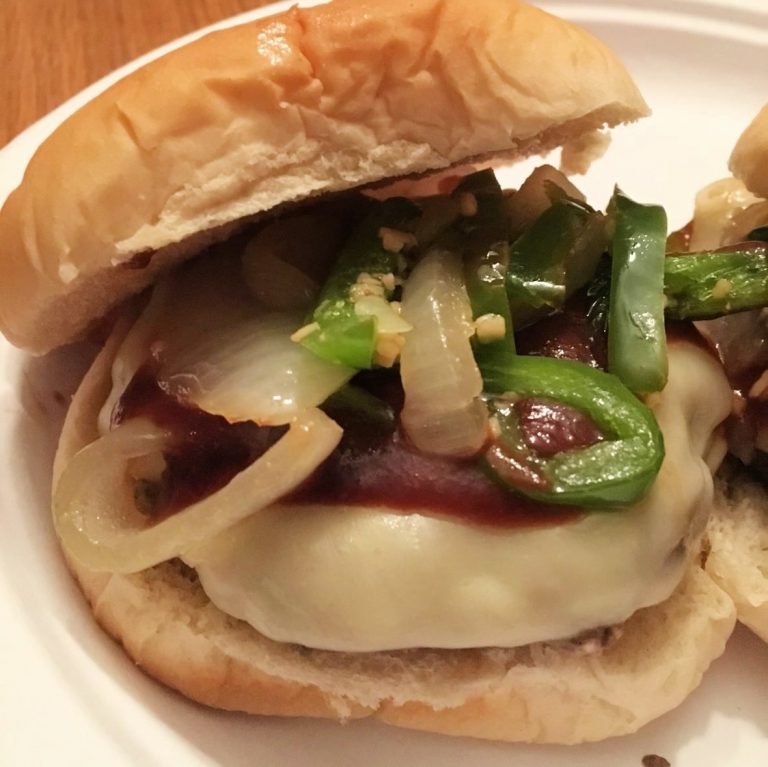 Philly Cheesesteak Burgers