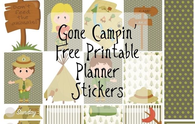 Gone Camping Free Printable Planner Stickers | Mini Van Dreams