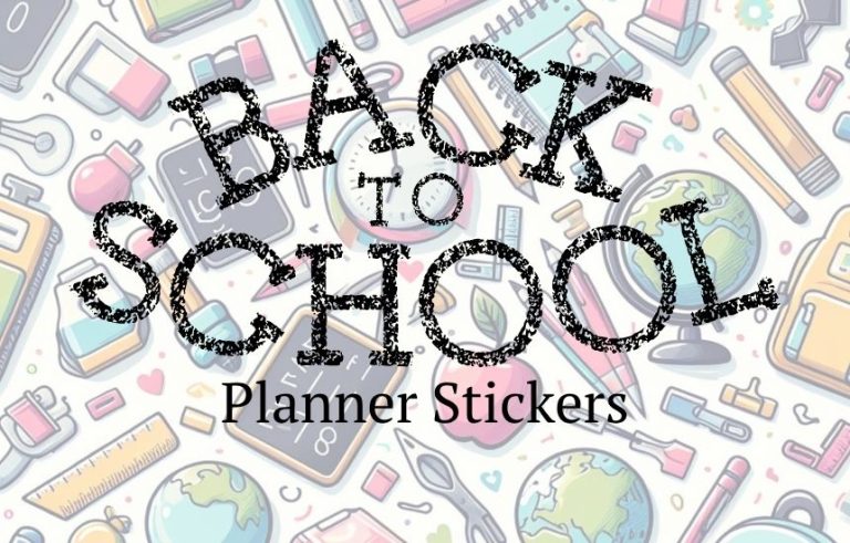 Back to School Free Printable Planner Stickers