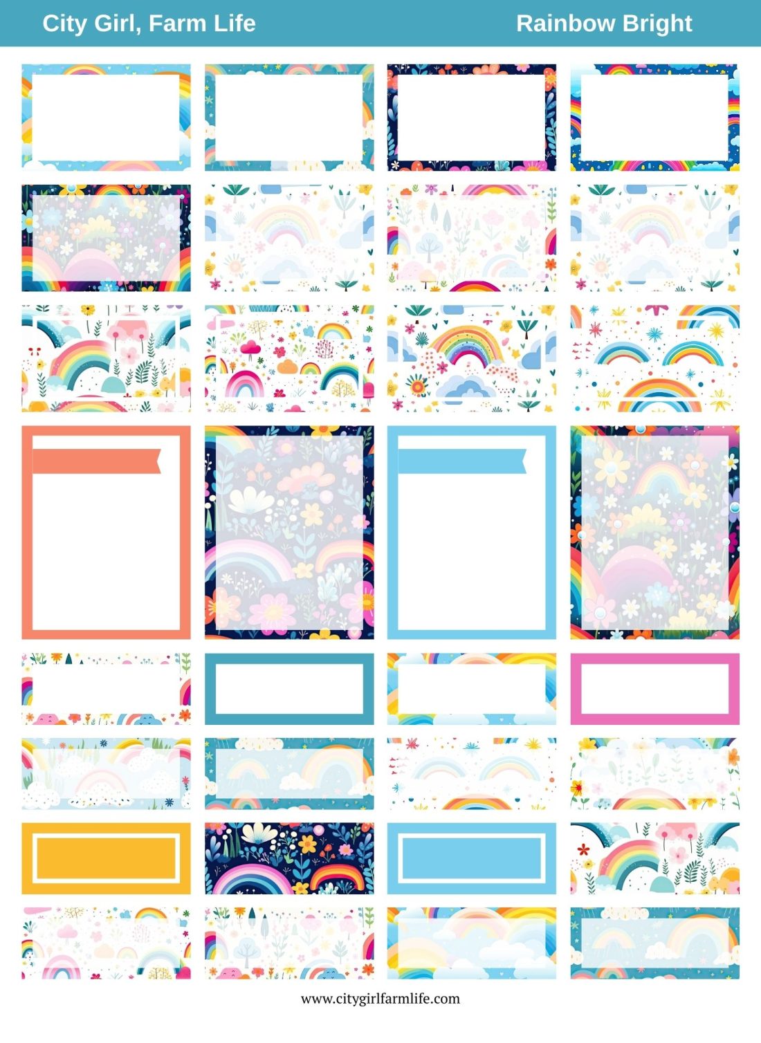rainbow planner stickers page 3
