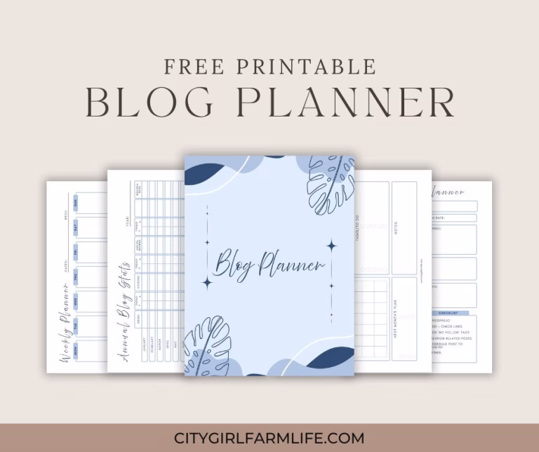 Free Printable Blog Planner