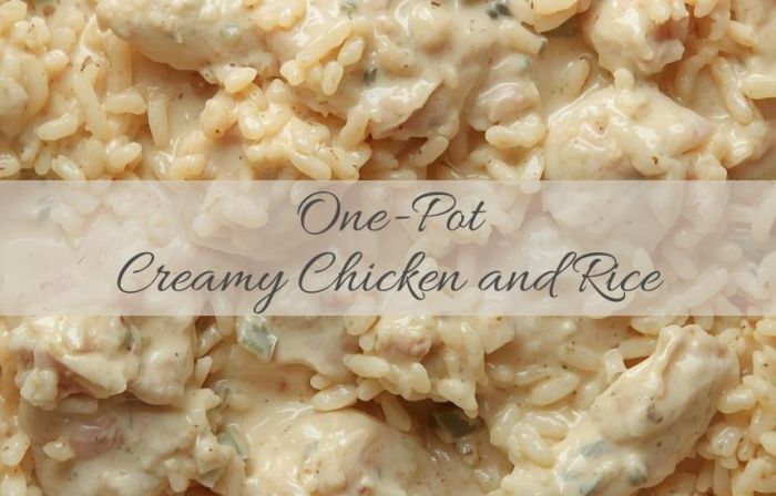 one pot creamy chicken and rice