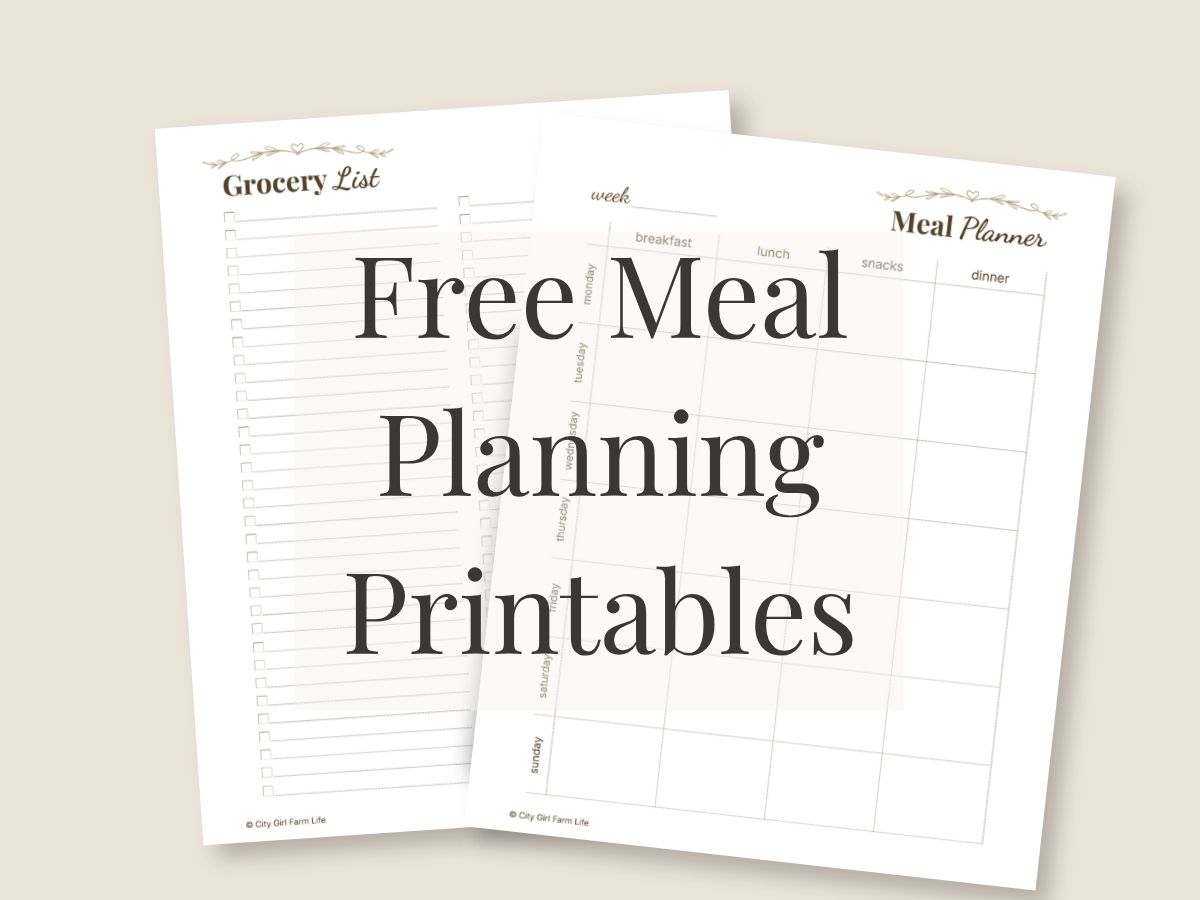 Free Meal Planning Printables