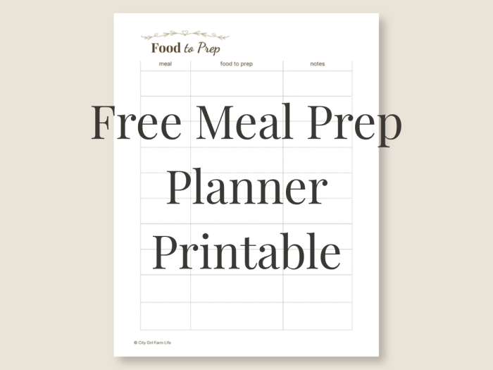 Food Prep Planner